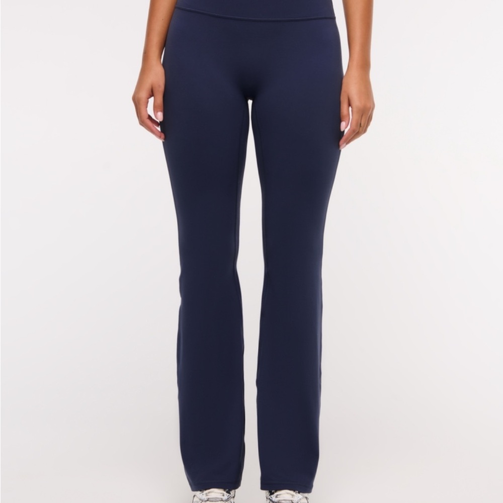 Abercrombie & Fitch Navy High-Waisted Trousers